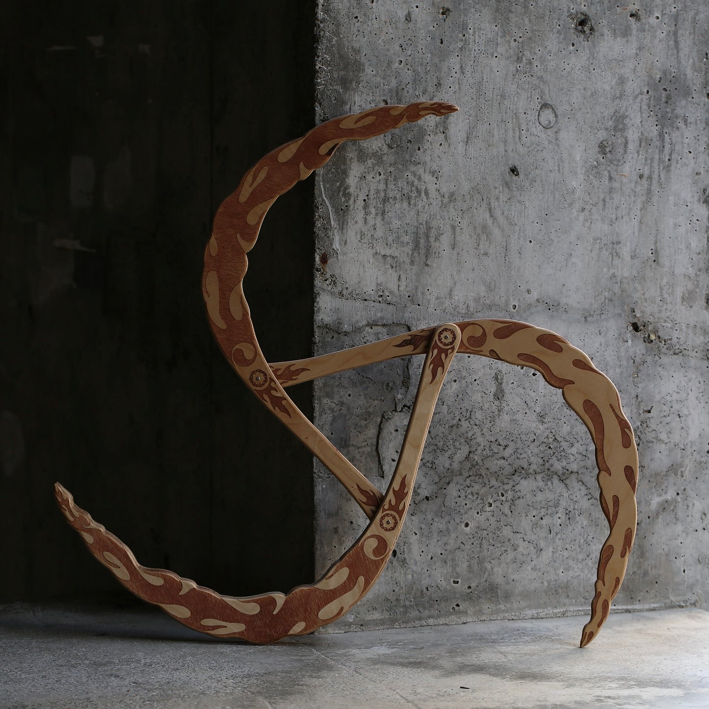 Ember Buugeng — Laser-Engraved Wooden Flow Props (Pair)