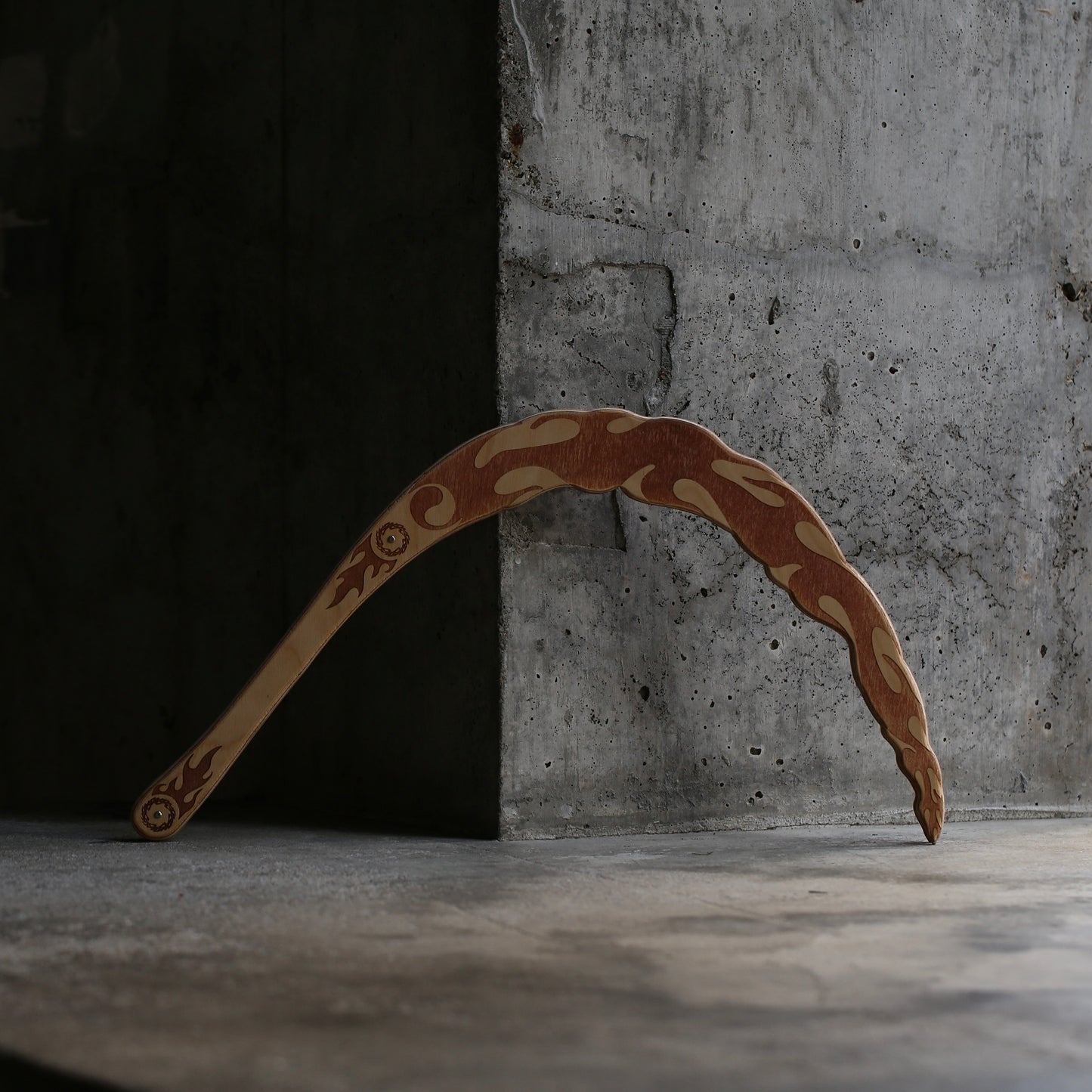 Ember Buugeng — Laser-Engraved Wooden Flow Props (Pair)